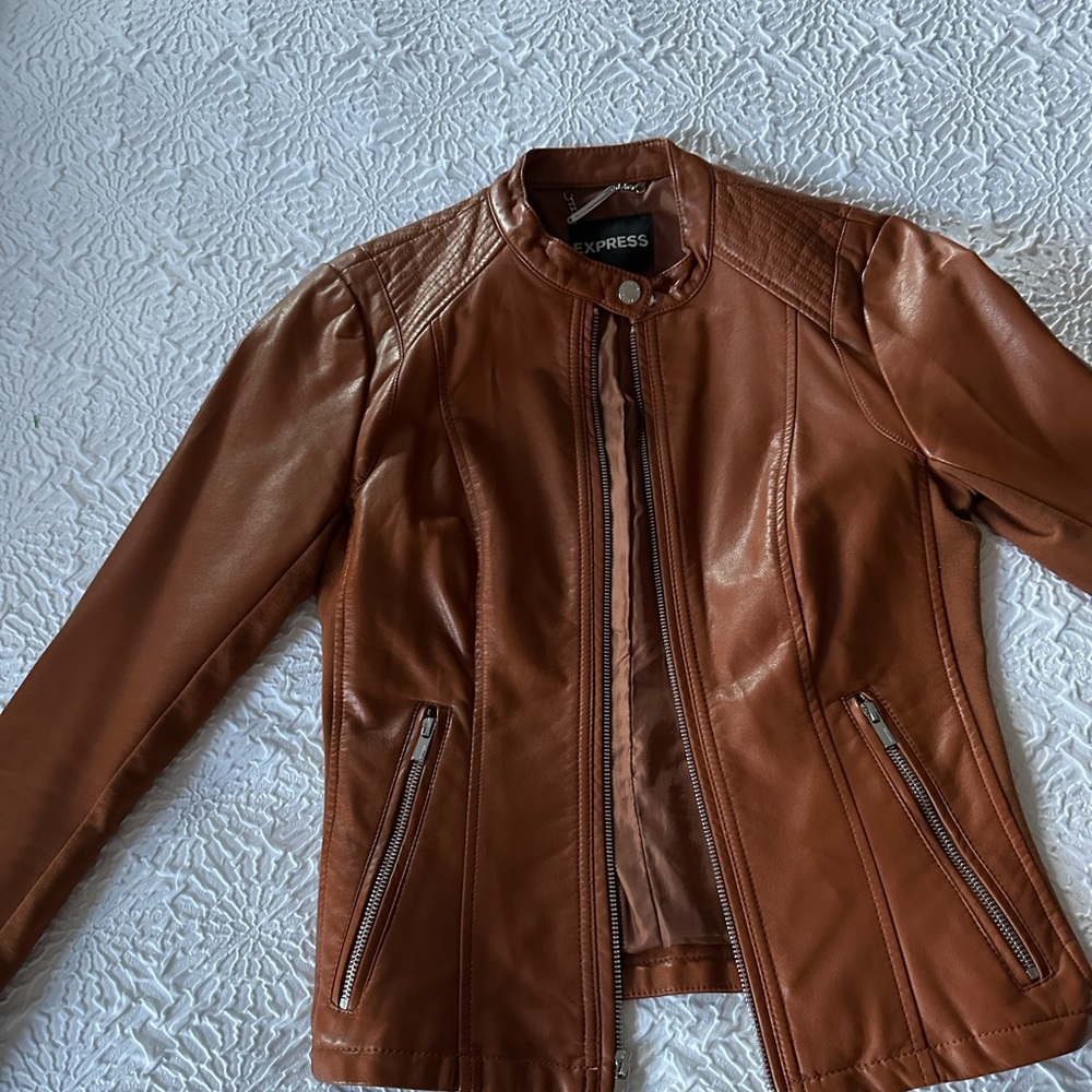 Express Women's Faux-Leather Moto Jacket / size Small